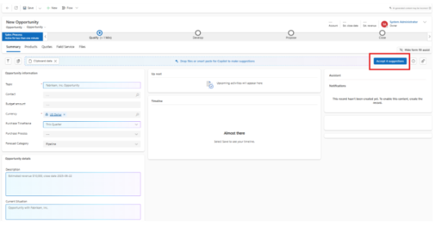 Microsoft copilot for sales