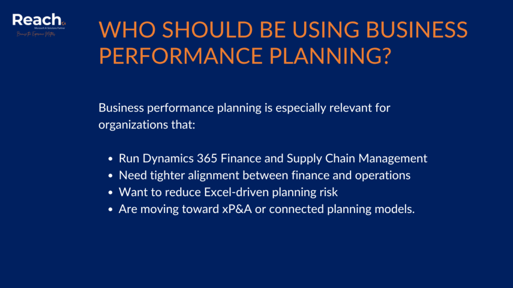 Business Performance Planning in D365 - Who Should be Using it?